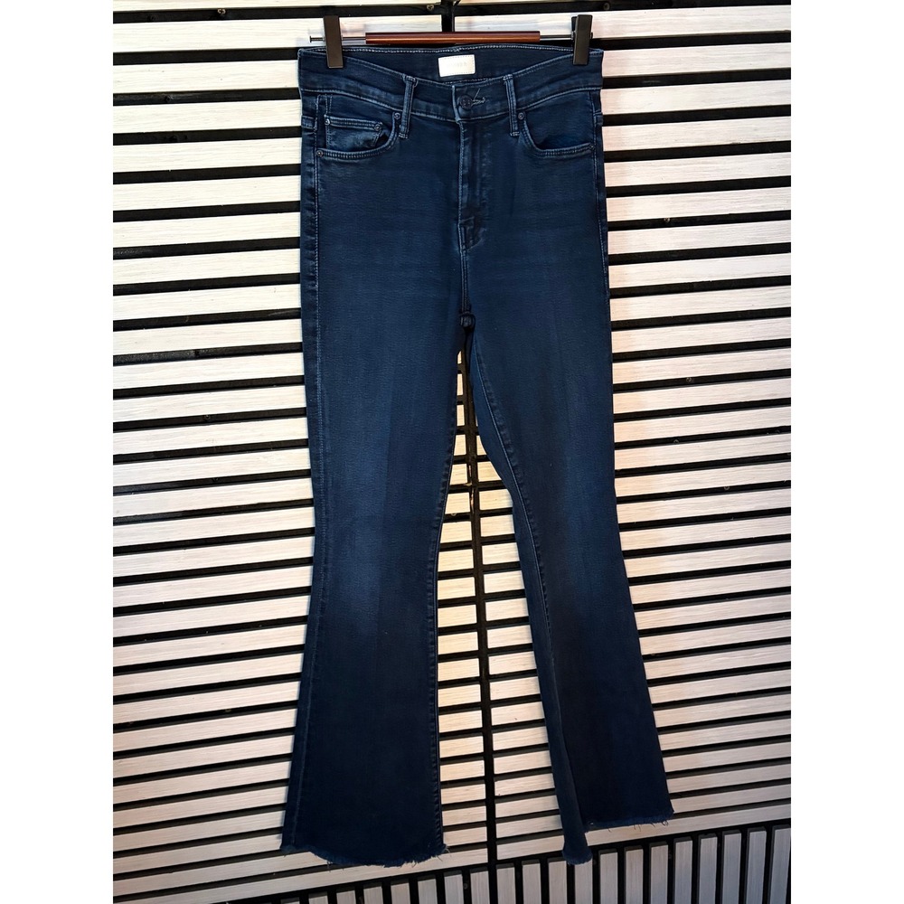 NWT Mother The Weekender Fray Jeans Chip On My Shoulder Flare Premium Luxury 25 - Picture 4 of 9